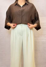شومیز رنگی میله‌ای کد 867 - Image 3