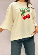 تیشرت باکسی زنانه Fresh Cherry