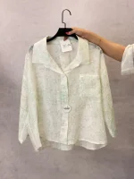 شومیز شیشه ای شکوفه - Image 3